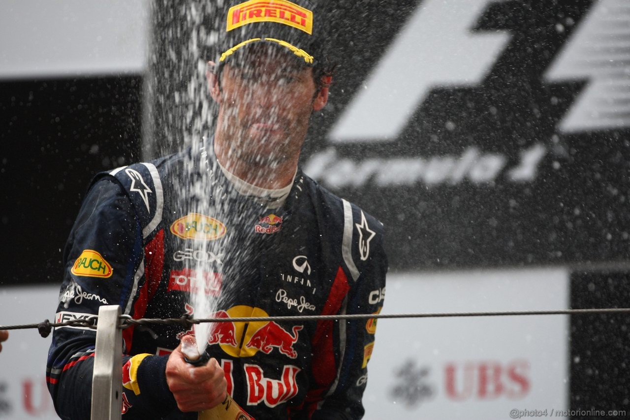 GP CINA, 17.04.2011- Gara, Mark Webber (AUS), Red Bull Racing, RB7 terzo