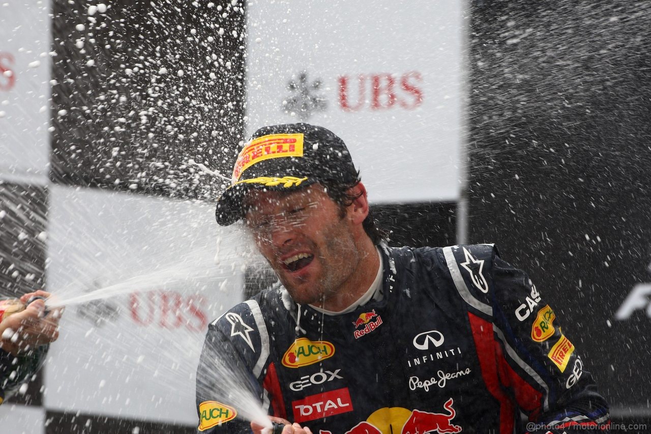 GP CINA, 17.04.2011- Gara, Mark Webber (AUS), Red Bull Racing, RB7 terzo 