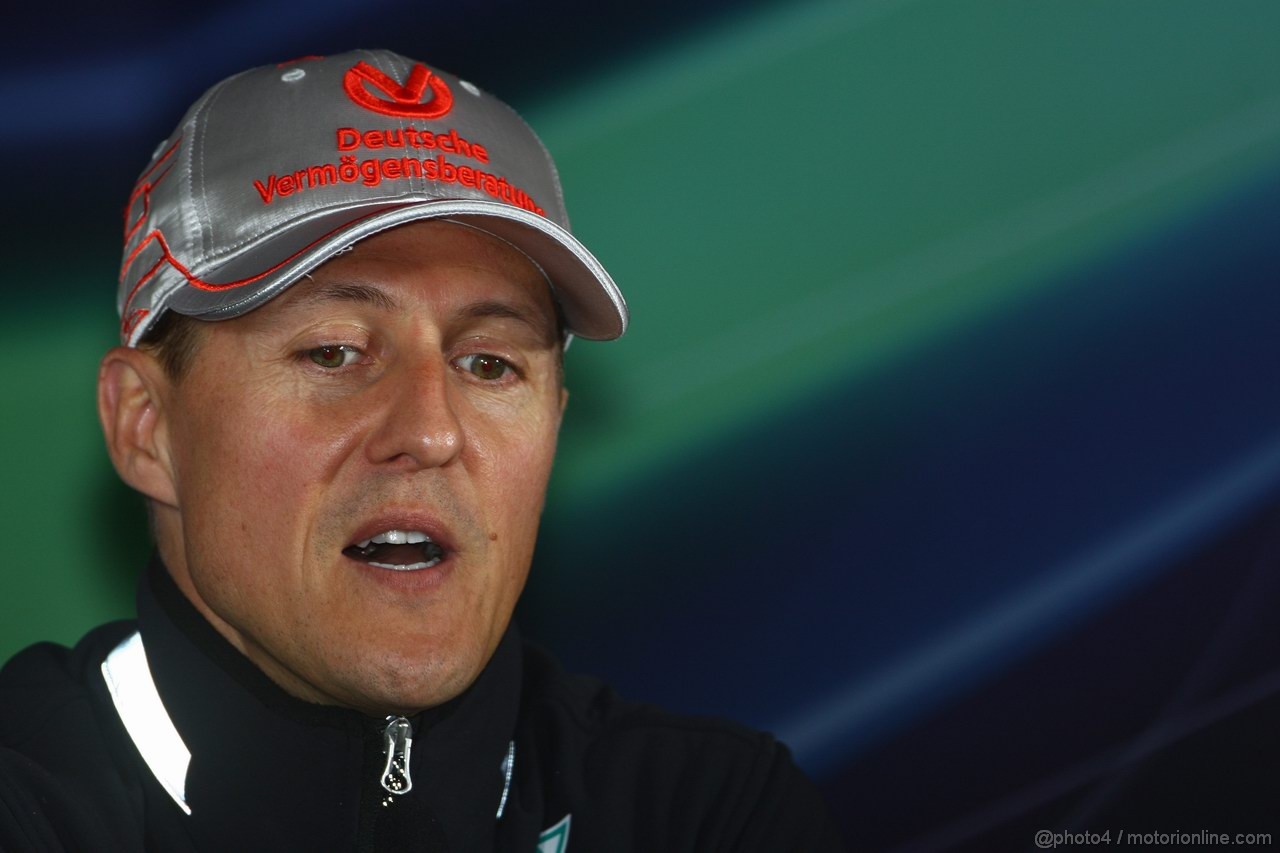 GP CINA, 14.04.2011- Conferenza Stampa, Michael Schumacher (GER), Mercedes GP Petronas F1 Team, MGP W02 