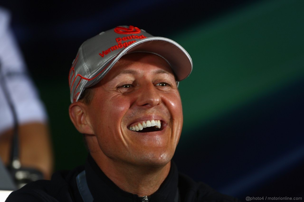 GP CINA, 14.04.2011- Conferenza Stampa, Michael Schumacher (GER), Mercedes GP Petronas F1 Team, MGP W02 