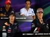 GP CINA, 14.04.2011- Conferenza Stampa, Lewis Hamilton (GBR), McLaren  Mercedes, MP4-26, Vitantonio Liuzzi (ITA), Hispania Racing F1 Team, HRT, Sebastian Vettel (GER), Red Bull Racing, RB7 e Michael Schumacher (GER), Mercedes GP Petronas F1 Team, MGP W02 