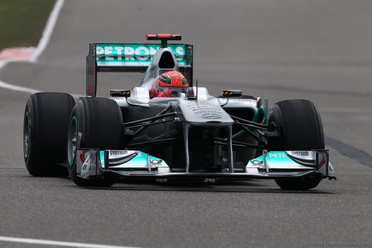 GP CINA, 16.04.2011- Saturday, Michael Schumacher (GER), Mercedes GP Petronas F1 Team, MGP W02 