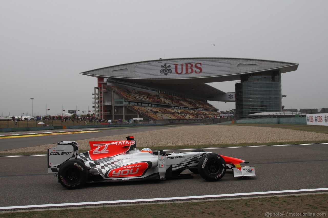 GP CINA, 16.04.2011- Saturday, Narain Karthikeyan (IND), Hispania Racing F1 Team, HRT 