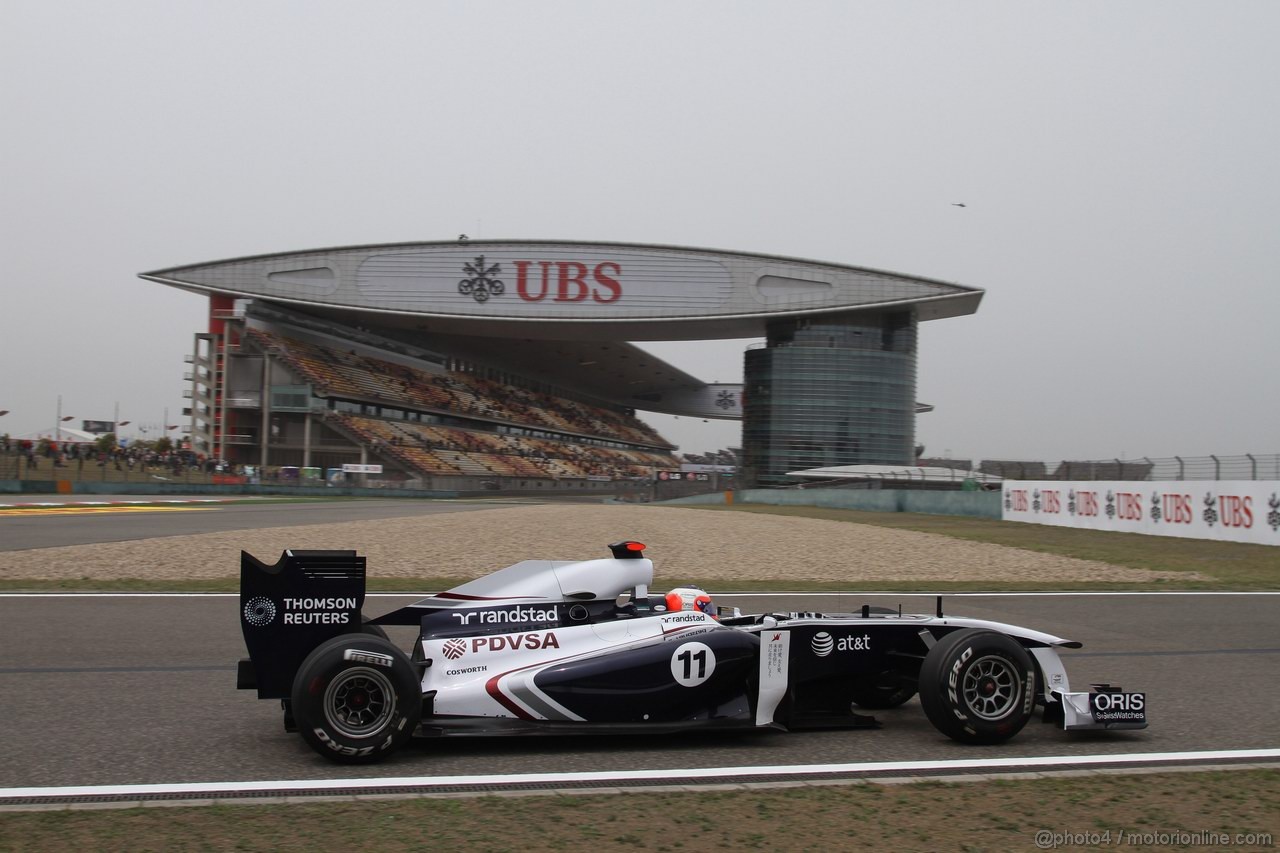 GP CINA, 16.04.2011- Saturday, Rubens Barrichello (BRA), Williams FW33