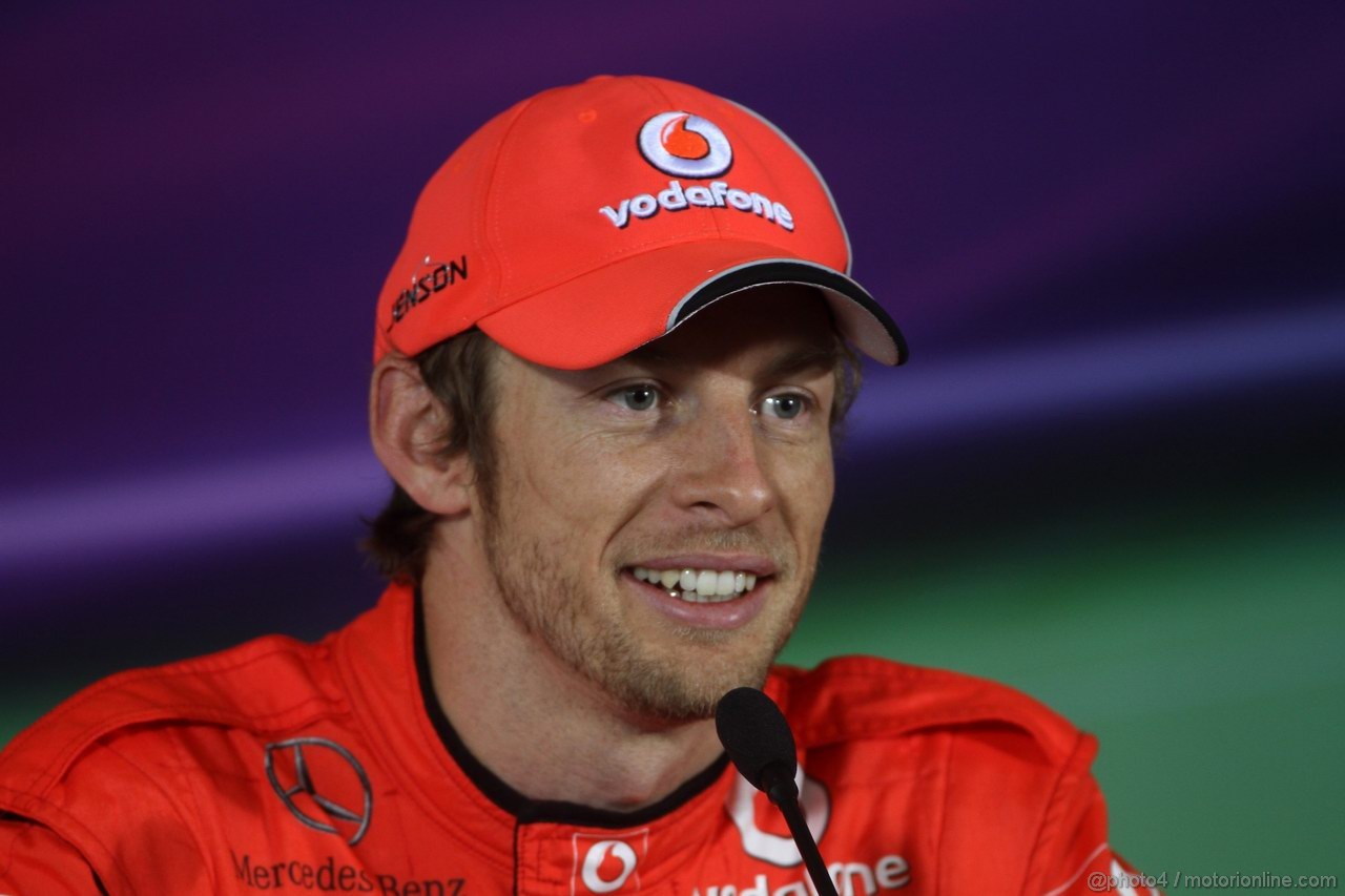GP CINA, 16.04.2011- Qualifiche, Conferenza Stampa, Jenson Button (GBR), McLaren Mercedes, MP4-26