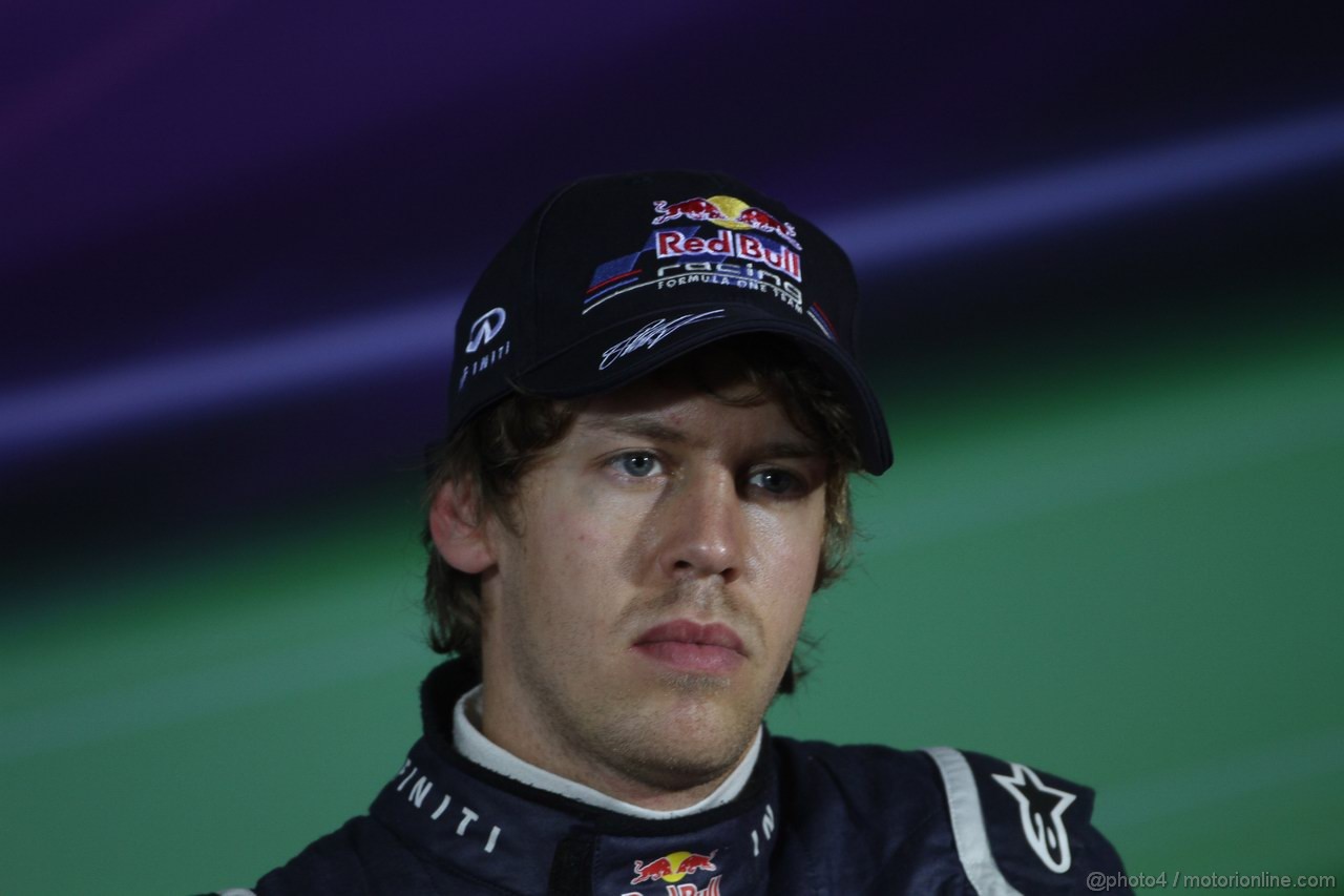 GP CINA, 16.04.2011- Qualifiche, Conferenza Stampa, Sebastian Vettel (GER), Red Bull Racing, RB7