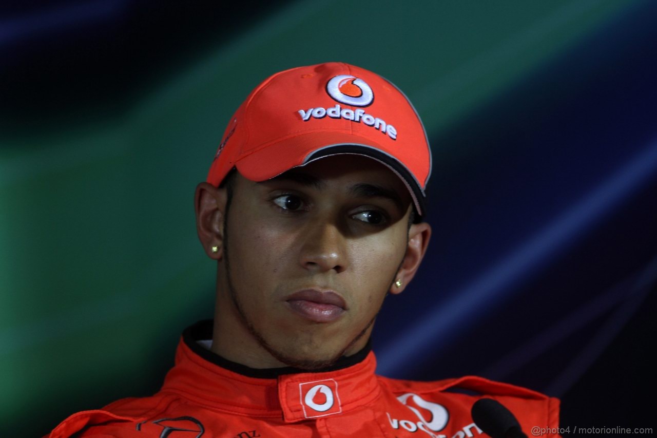 GP CINA, 16.04.2011- Qualifiche, Conferenza Stampa, Lewis Hamilton (GBR), McLaren Mercedes, MP4-26