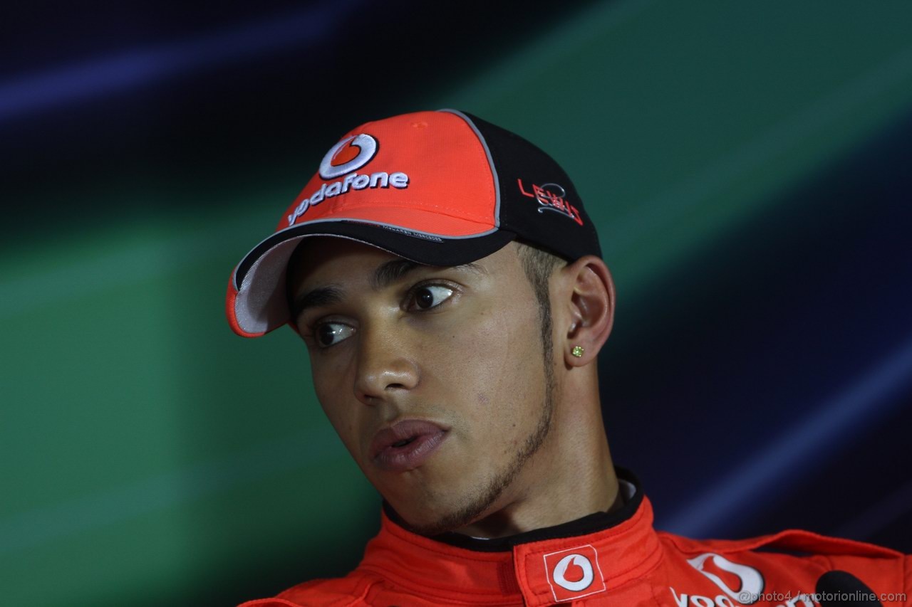 GP CINA, 16.04.2011- Qualifiche, Conferenza Stampa, Lewis Hamilton (GBR), McLaren  Mercedes, MP4-26 