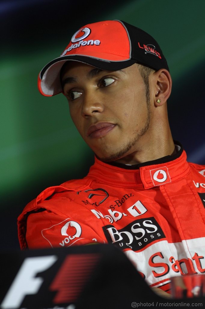 GP CINA, 16.04.2011- Qualifiche, Conferenza Stampa, Lewis Hamilton (GBR), McLaren Mercedes, MP4-26