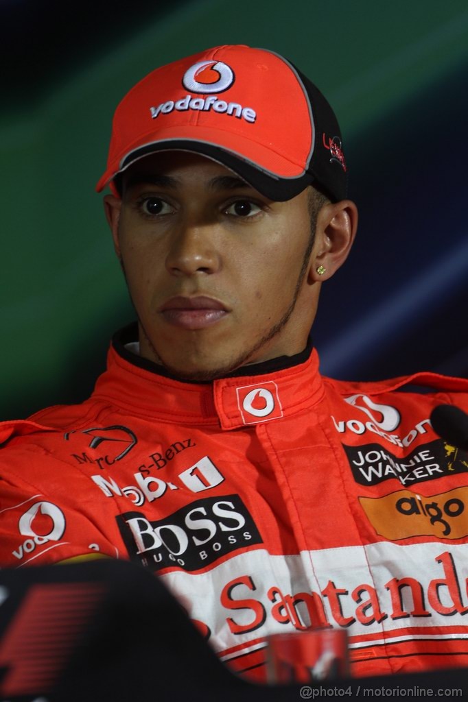 GP CINA, 16.04.2011- Qualifiche, Conferenza Stampa, Lewis Hamilton (GBR), McLaren  Mercedes, MP4-26 