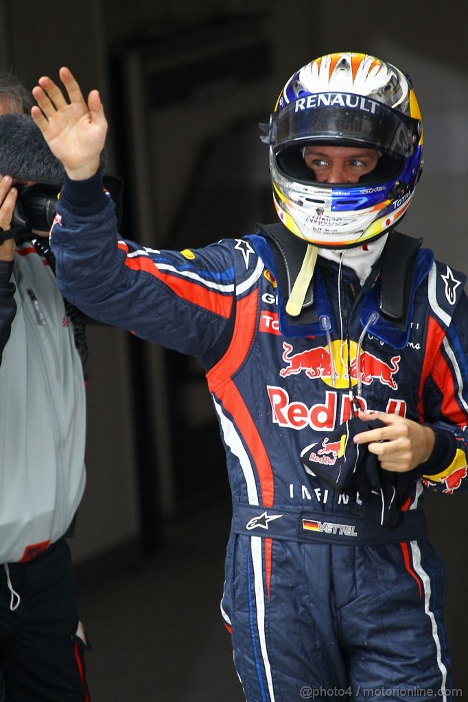 GP CINA, 16.04.2011- Qualifiche, Sebastian Vettel (GER), Red Bull Racing, RB7 pole position 