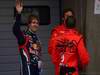 GP CINA, 16.04.2011- Qualifiche, Sebastian Vettel (GER), Red Bull Racing, RB7 pole position, Jenson Button (GBR), McLaren  Mercedes, MP4-26 secondo e Lewis Hamilton (GBR), McLaren  Mercedes, MP4-26 terzo 