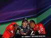 GP CINA, 16.04.2011- Qualifiche, Conferenza Stampa, Sebastian Vettel (GER), Red Bull Racing, RB7 pole position, Jenson Button (GBR), McLaren  Mercedes, MP4-26 secondo e Lewis Hamilton (GBR), McLaren  Mercedes, MP4-26 terzo 
