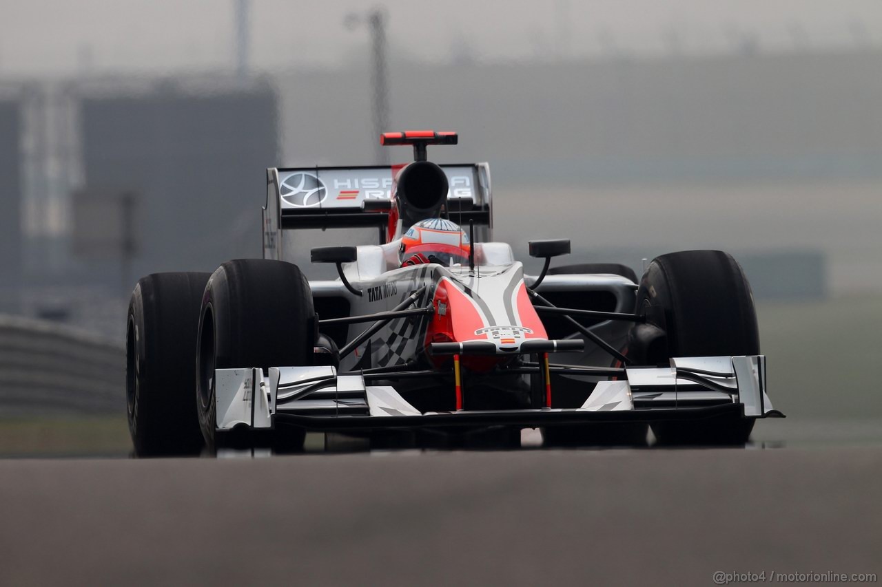GP CINA, 15.04.2011- Prove Libere 1, Venerdi', Narain Karthikeyan (IND), Hispania Racing F1 Team, HRT 