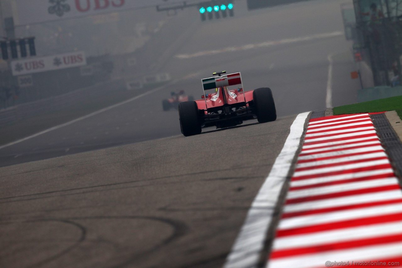 GP CINA, 15.04.2011- Prove Libere 1, Venerdi', Felipe Massa (BRA), Ferrari, F-150 Italia e Fernando Alonso (ESP), Ferrari, F-150 Italia