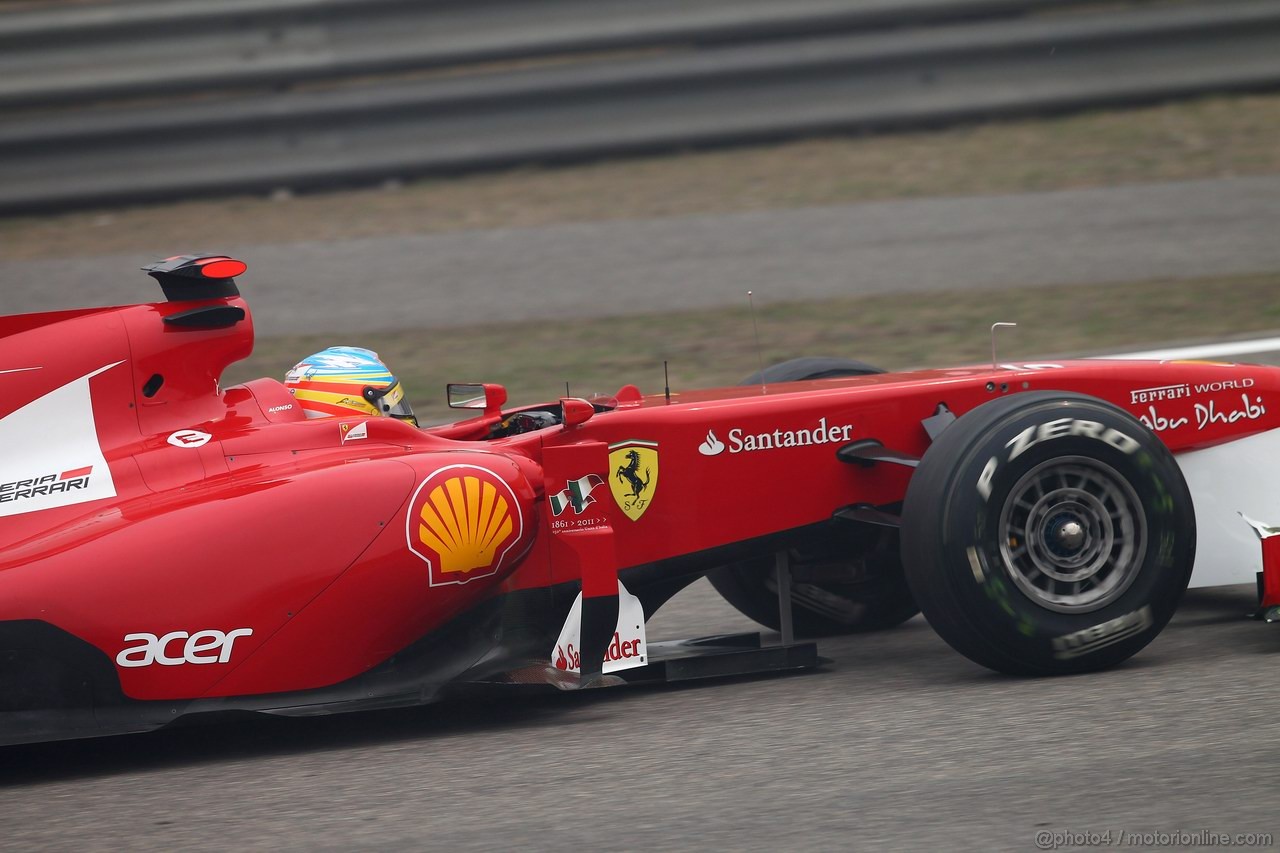 GP CINA, 15.04.2011- Prove Libere 1, Venerdi', Fernando Alonso (ESP), Ferrari, F-150 Italia 