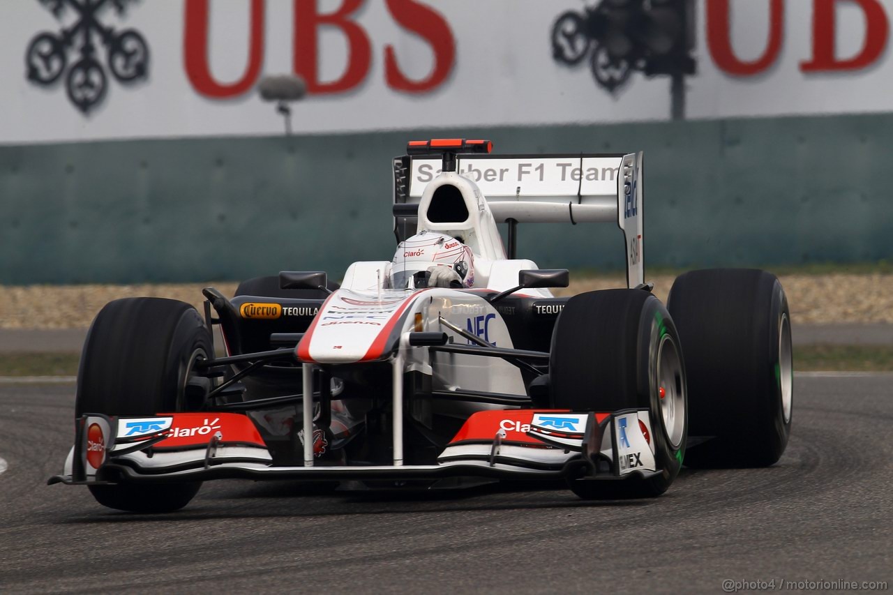 GP CINA, 15.04.2011- Prove Libere 1, Venerdi', Kamui Kobayashi (JAP), Sauber F1 Team C30 ,LEGAL NOTICE: THIS PICTURE IS NOT FOR CHINA