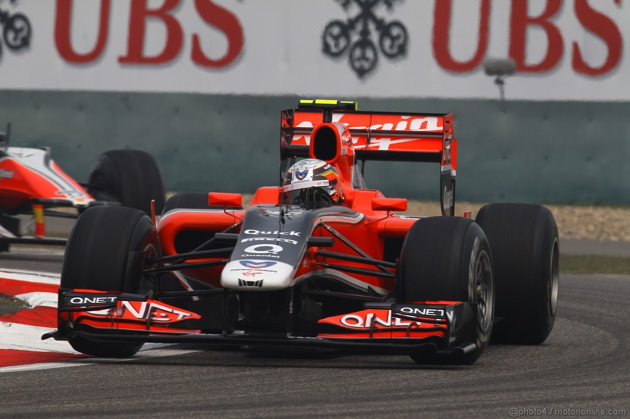 GP CINA, 15.04.2011- Prove Libere 1, Venerdi', Jerome D'Ambrosio (BEL), Marussia Virgin Racing VR-02 , LEGAL NOTICE: THIS PICTURE IS NOT FOR CHINA