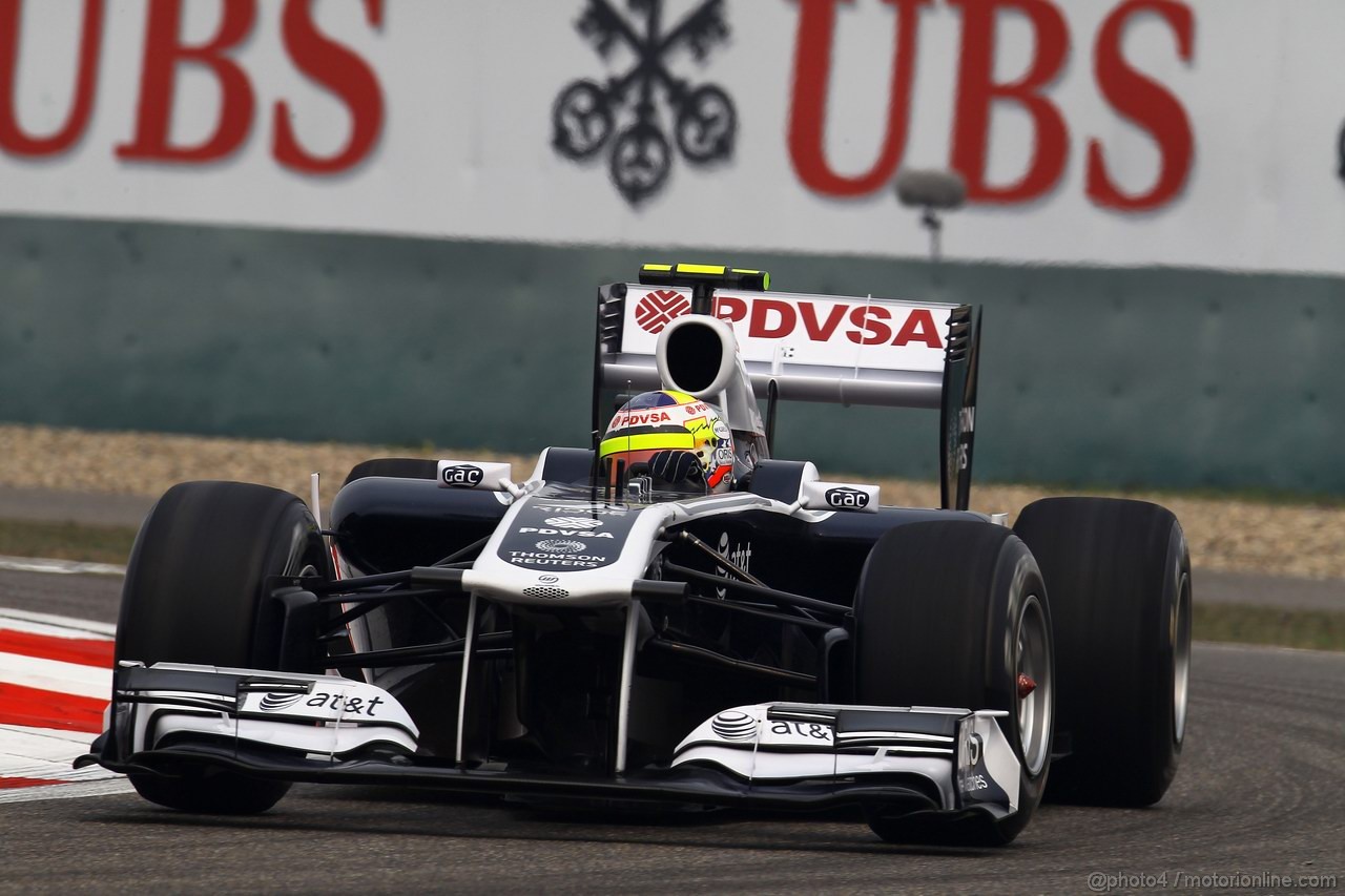 GP CINA, 15.04.2011- Prove Libere 1, Venerdi',Pastor Maldonado (VEN), Williams FW33  ,LEGAL NOTICE: THIS PICTURE IS NOT FOR CHINA