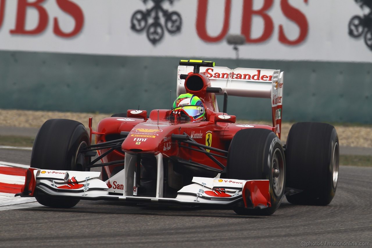 GP CINA, 15.04.2011- Prove Libere 1, Venerdi', Felipe Massa (BRA), Ferrari, F-150 Italia ,LEGAL NOTICE: THIS PICTURE IS NOT FOR CHINA