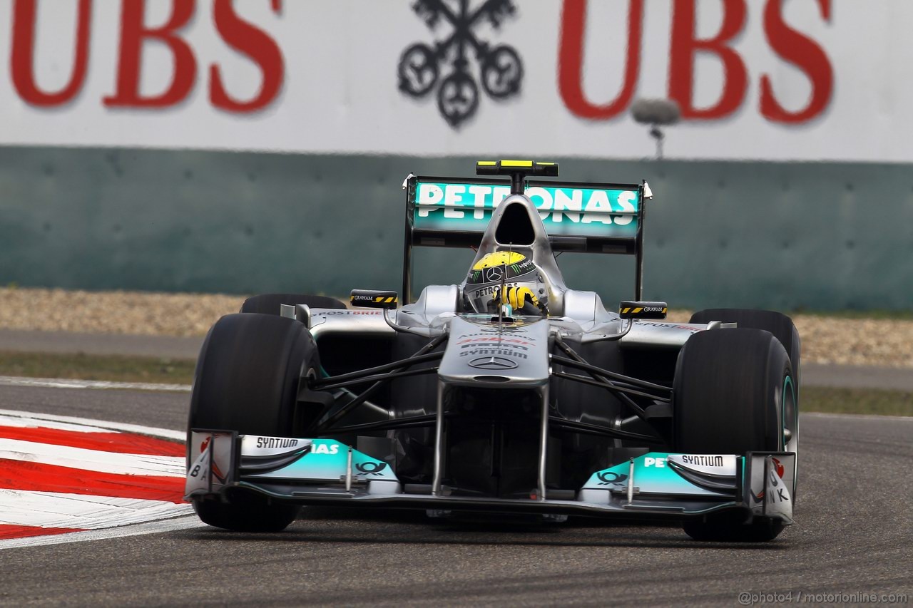 GP CINA, 15.04.2011- Prove Libere 1, Venerdi',Nico Rosberg (GER), Mercedes GP Petronas F1 Team, MGP W02 ,LEGAL NOTICE: THIS PICTURE IS NOT FOR CHINA