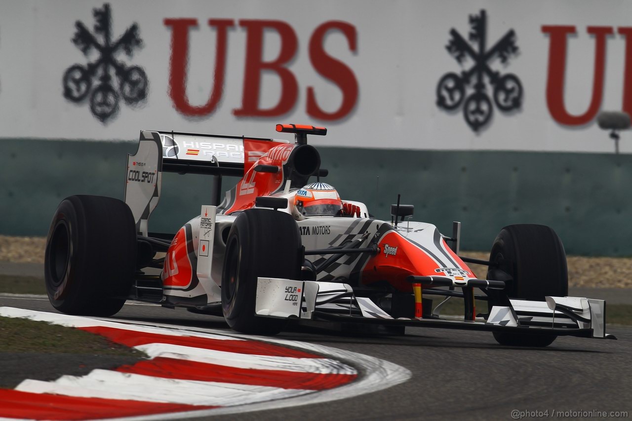 GP CINA, 15.04.2011- Prove Libere 1, Venerdi', Narain Karthikeyan (IND), Hispania Racing F1 Team, HRT ,LEGAL NOTICE: THIS PICTURE IS NOT FOR CHINA