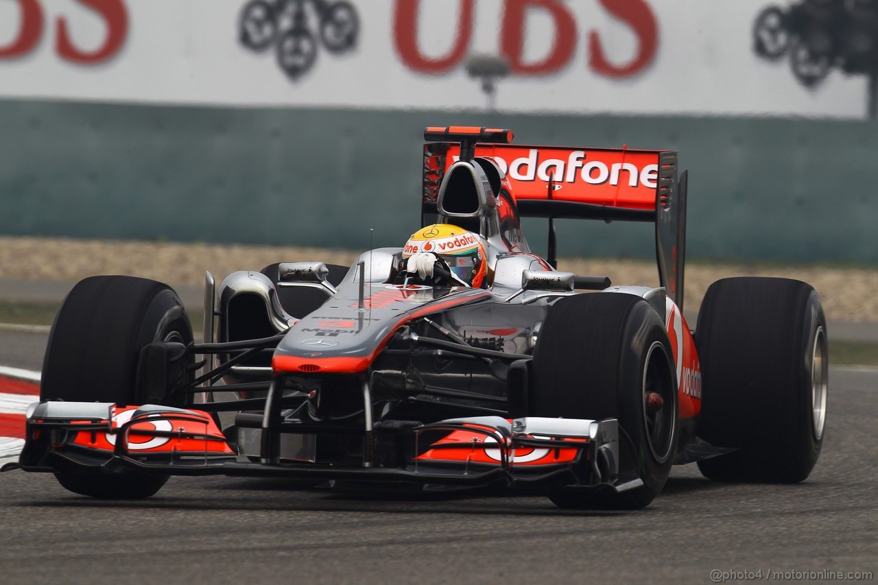 GP CINA, 15.04.2011- Prove Libere 1, Venerdi',Lewis Hamilton (GBR), McLaren  Mercedes, MP4-26  ,LEGAL NOTICE: THIS PICTURE IS NOT FOR CHINA