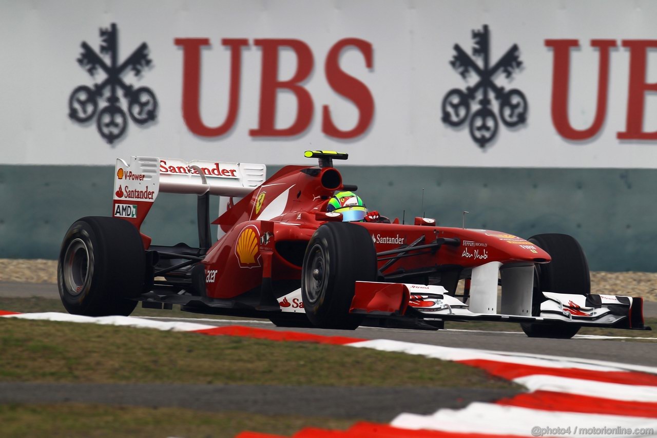 GP CINA, 15.04.2011- Prove Libere 1, Venerdi', Felipe Massa (BRA), Ferrari, F-150 Italia , LEGAL NOTICE: THIS PICTURE IS NOT FOR CHINA
