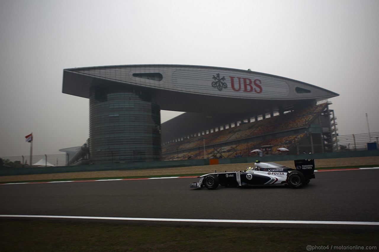 GP CINA, 15.04.2011- Prove Libere 1, Venerdi',Pastor Maldonado (VEN), Williams FW33  , LEGAL NOTICE: THIS PICTURE IS NOT FOR CHINA