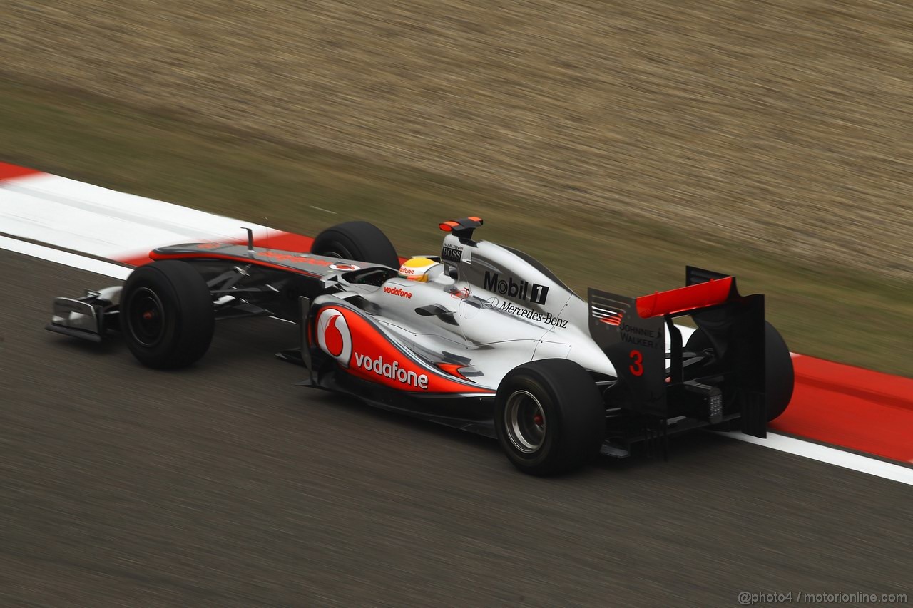 GP CINA, 15.04.2011- Prove Libere 1, Venerdi', Lewis Hamilton (GBR), McLaren  Mercedes, MP4-26 , LEGAL NOTICE: THIS PICTURE IS NOT FOR CHINA