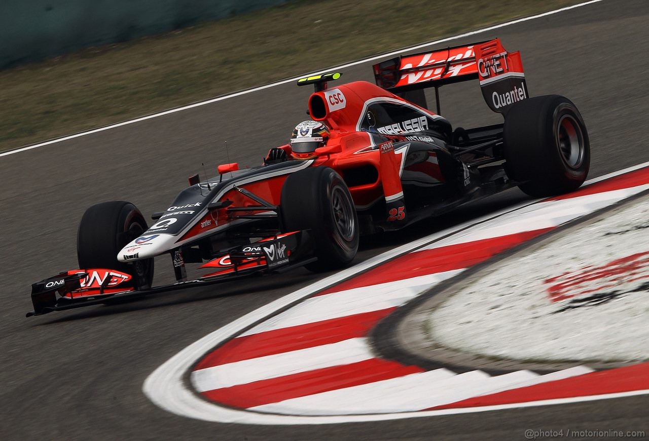 GP CINA, 15.04.2011- Prove Libere 1, Venerdi', Jerome D'Ambrosio (BEL), Marussia Virgin Racing VR-02 , LEGAL NOTICE: THIS PICTURE IS NOT FOR CHINA