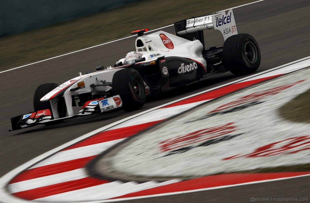 GP CINA, 15.04.2011- Prove Libere 1, Venerdi',Kamui Kobayashi (JAP), Sauber F1 Team C30  , LEGAL NOTICE: THIS PICTURE IS NOT FOR CHINA