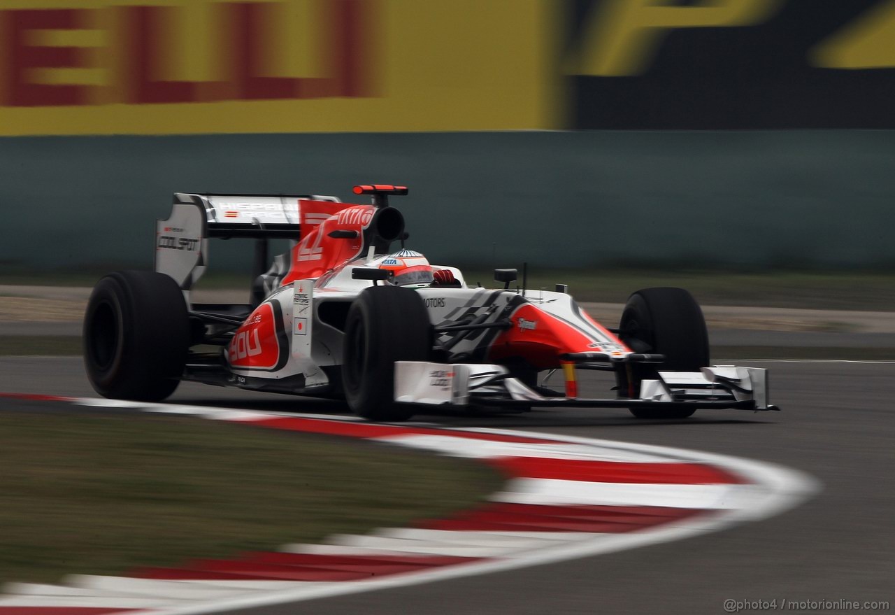 GP CINA, 15.04.2011- Prove Libere 1, Venerdi', Narain Karthikeyan (IND), Hispania Racing F1 Team, HRT , LEGAL NOTICE: THIS PICTURE IS NOT FOR CHINA