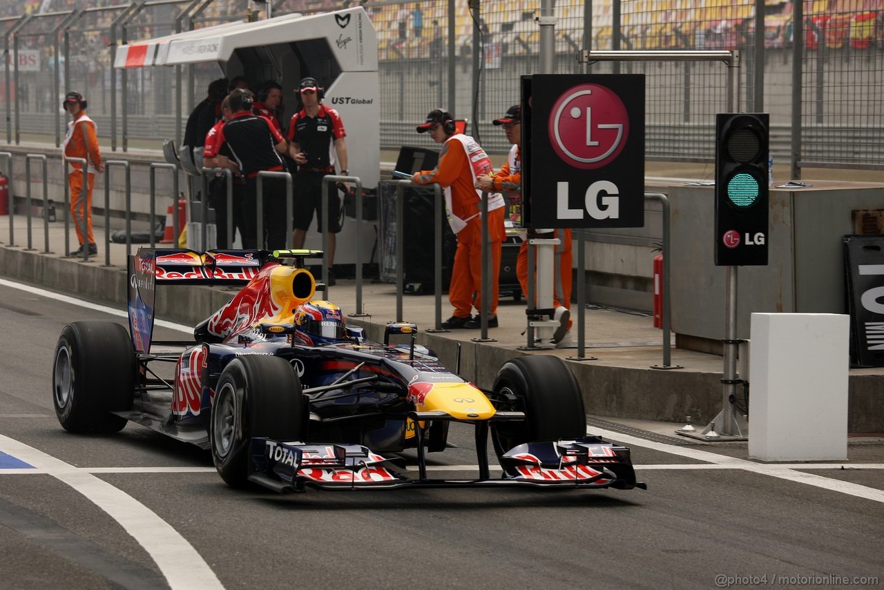 GP CINA, 15.04.2011- Prove Libere 1, Venerdi', Mark Webber (AUS), Red Bull Racing, RB7 , LEGAL NOTICE: THIS PICTURE IS NOT FOR CHINA