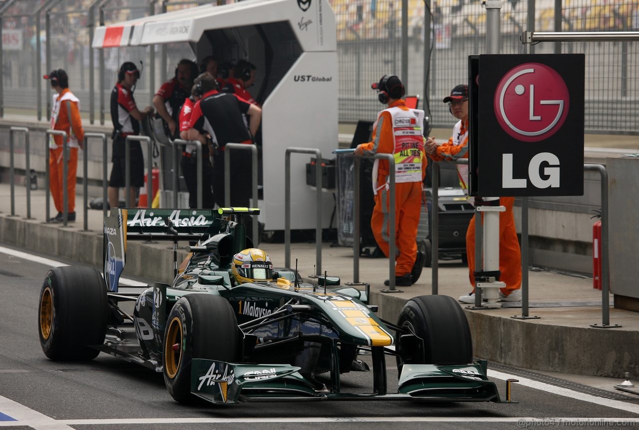GP CINA, 15.04.2011- Prove Libere 1, Venerdi', Luiz Razia (BRA), Test Driver, Team Lotus, TL11 , LEGAL NOTICE: THIS PICTURE IS NOT FOR CHINA