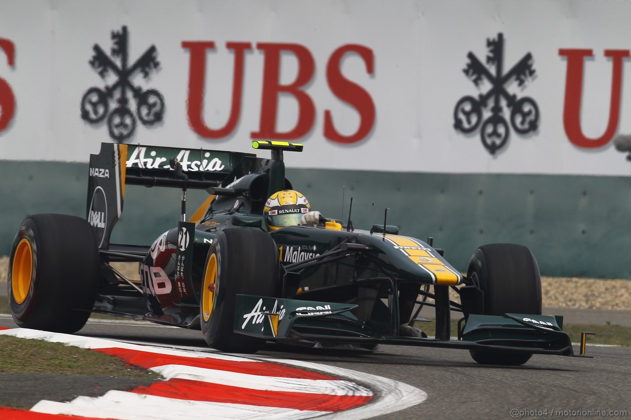 GP CINA, 15.04.2011- Prove Libere 1, Venerdi', Luiz Razia (BRA), Test Driver, Team Lotus, TL11  