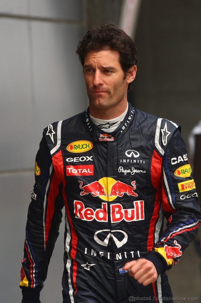 GP CINA, 15.04.2011- Prove Libere 2, Venerdi', Mark Webber (AUS), Red Bull Racing, RB7