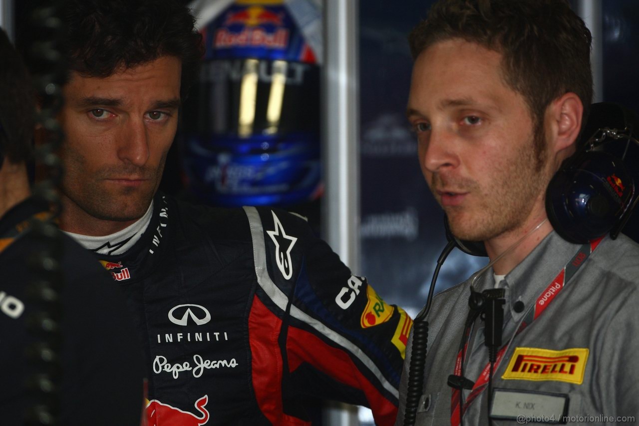 GP CINA, 15.04.2011- Prove Libere 2, Venerdi', Mark Webber (AUS), Red Bull Racing, RB7 