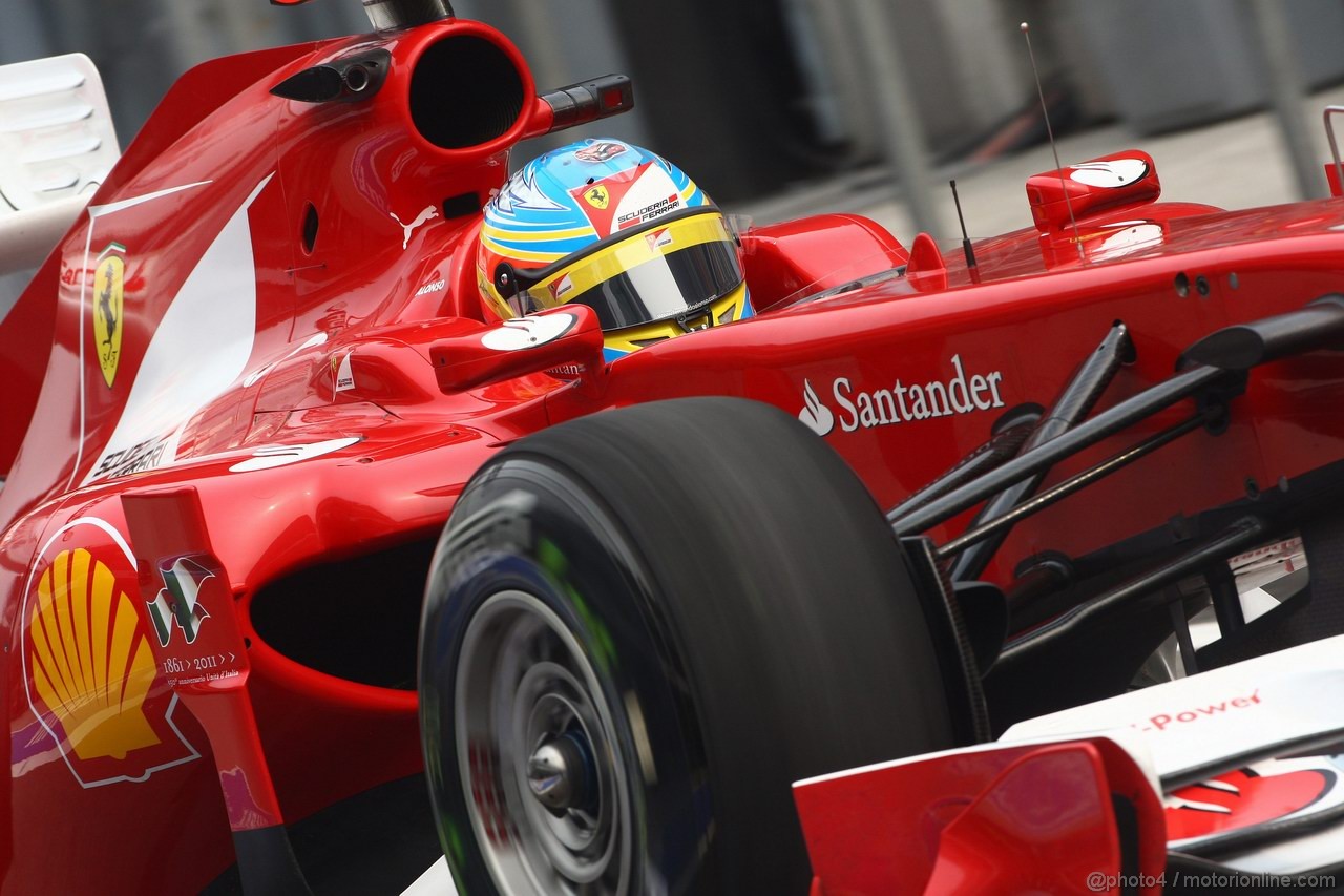GP CINA, 15.04.2011- Prove Libere 2, Venerdi', Fernando Alonso (ESP), Ferrari, F-150 Italia 