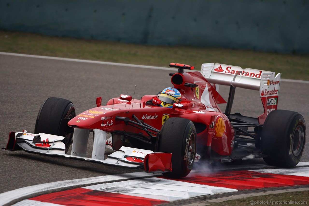 GP CINA, 15.04.2011- Prove Libere 2, Venerdi', Fernando Alonso (ESP), Ferrari, F-150 Italia
