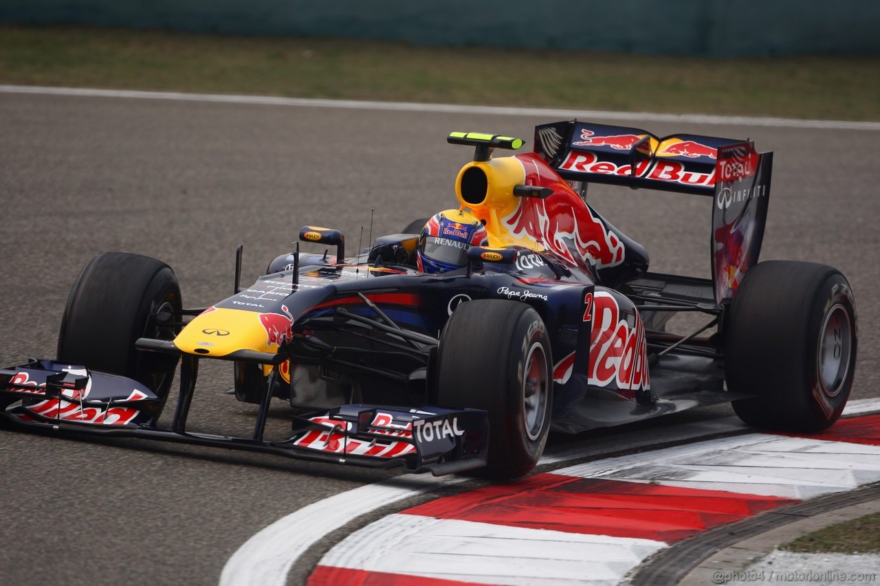 GP CINA, 15.04.2011- Prove Libere 2, Venerdi', Mark Webber (AUS), Red Bull Racing, RB7