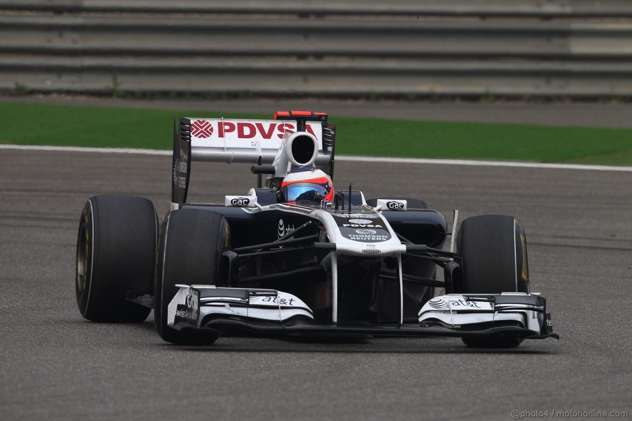 GP CINA, 15.04.2011- Prove Libere 2, Venerdi', Rubens Barrichello (BRA), Williams FW33 