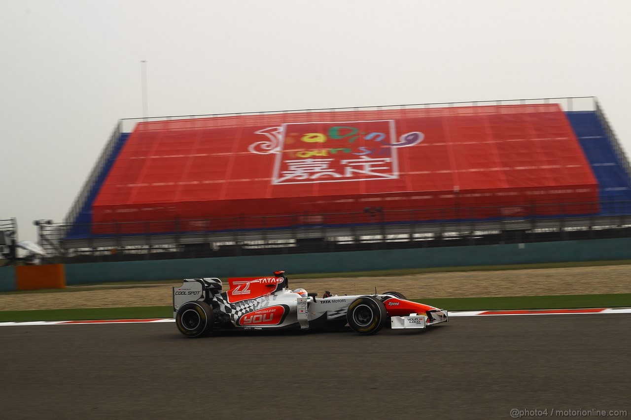 GP CINA, 15.04.2011- Prove Libere 2, Venerdi', Narain Karthikeyan (IND), Hispania Racing F1 Team, HRT 
