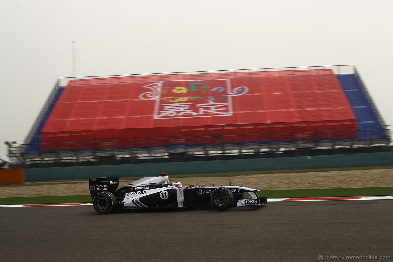 GP CINA, 15.04.2011- Prove Libere 2, Venerdi', Rubens Barrichello (BRA), Williams FW33 