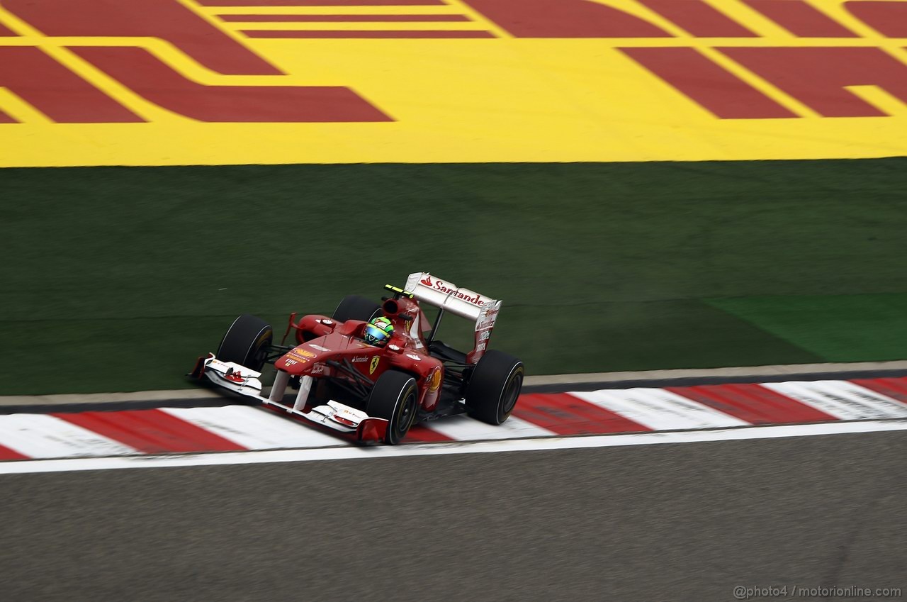 GP CINA, 15.04.2011- Prove Libere 2, Venerdi', Felipe Massa (BRA), Ferrari, F-150 Italia