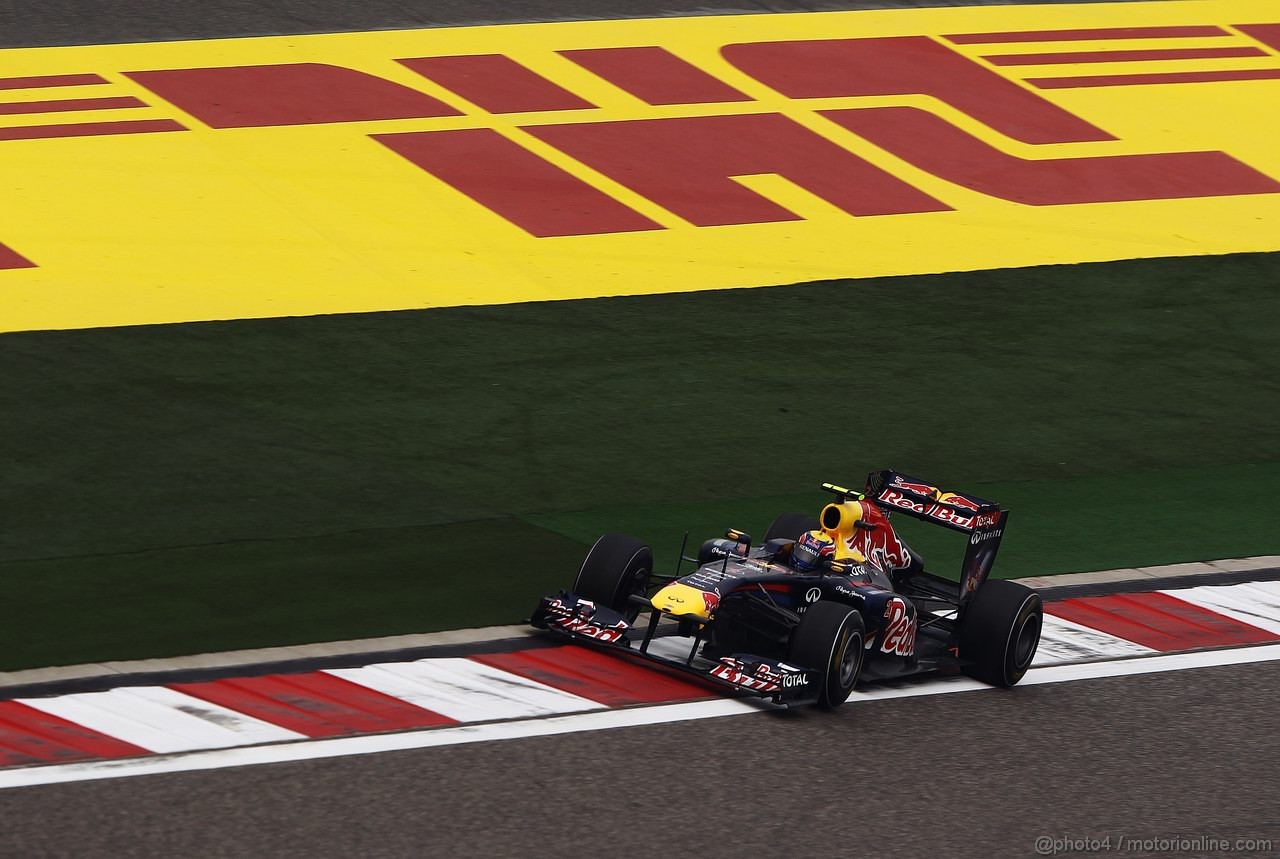GP CINA, 15.04.2011- Prove Libere 2, Venerdi', Mark Webber (AUS), Red Bull Racing, RB7