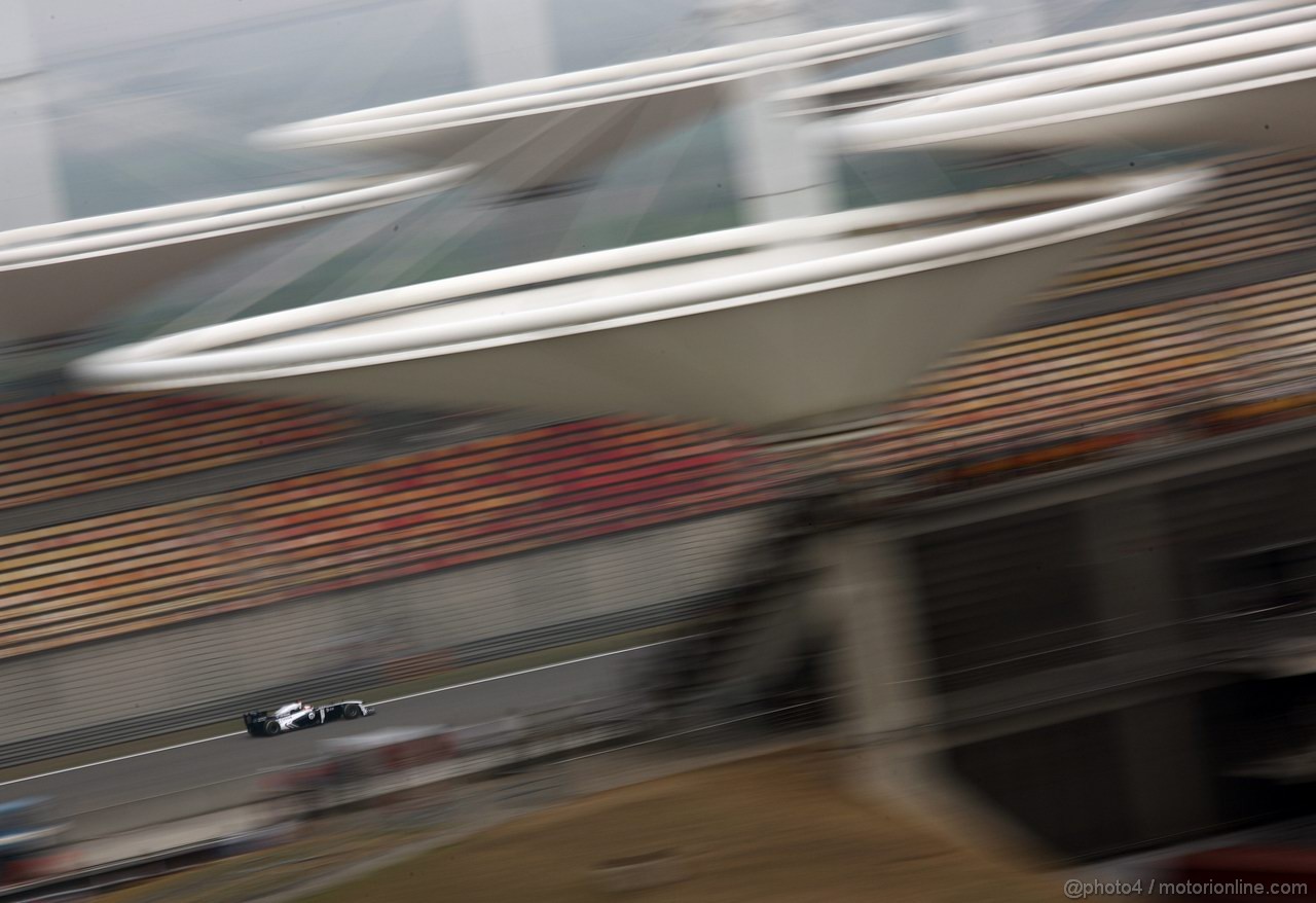GP CINA, 15.04.2011- Prove Libere 2, Venerdi', Rubens Barrichello (BRA), Williams FW33