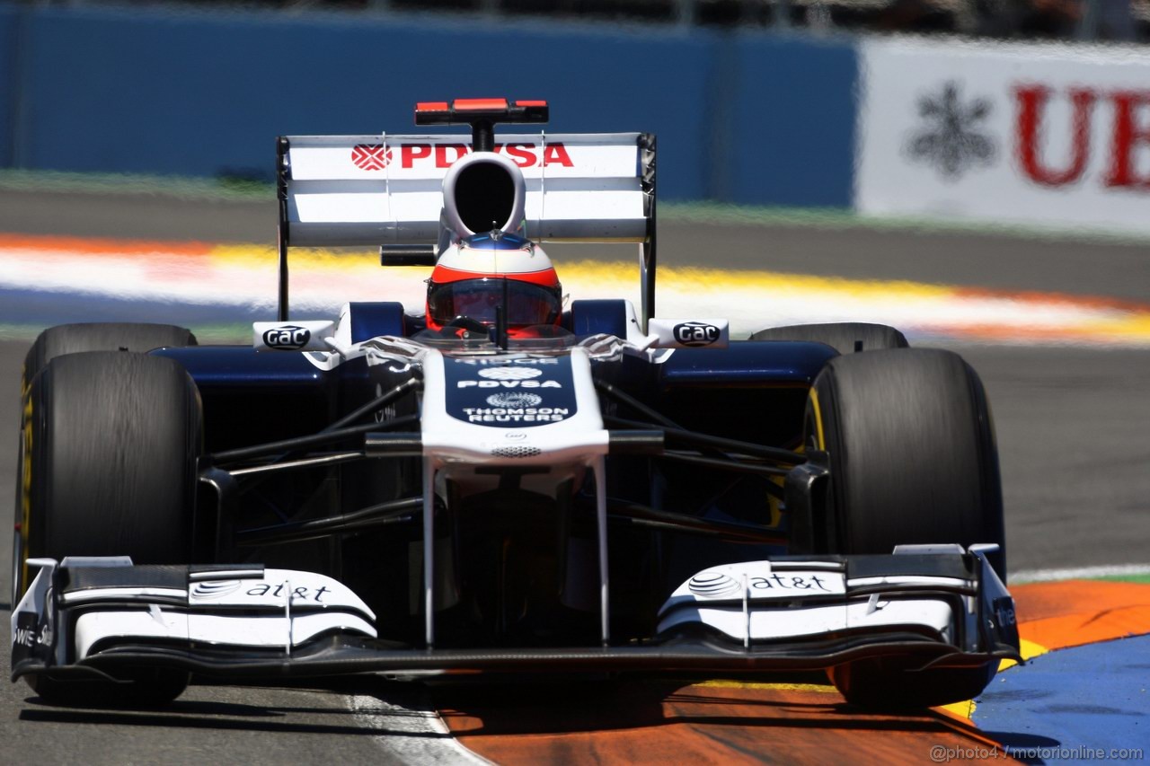 GP EUROPA, 26.06.2011- Gara, Rubens Barrichello (BRA), Williams FW33 