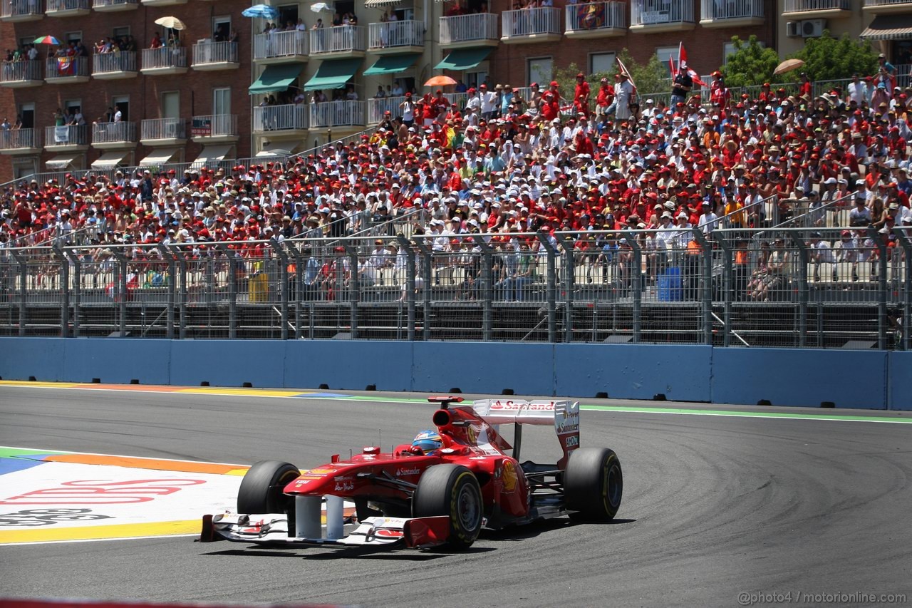 GP EUROPA, 26.06.2011- Gara, Fernando Alonso (ESP), Ferrari, F-150 Italia 