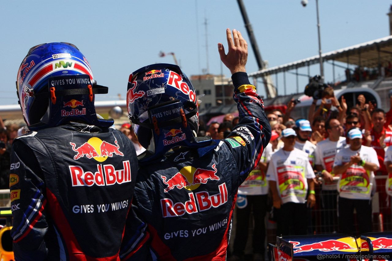 GP EUROPA, 26.06.2011- Gara, Sebastian Vettel (GER), Red Bull Racing, RB7 vincitore e Mark Webber (AUS), Red Bull Racing, RB7 terzo 